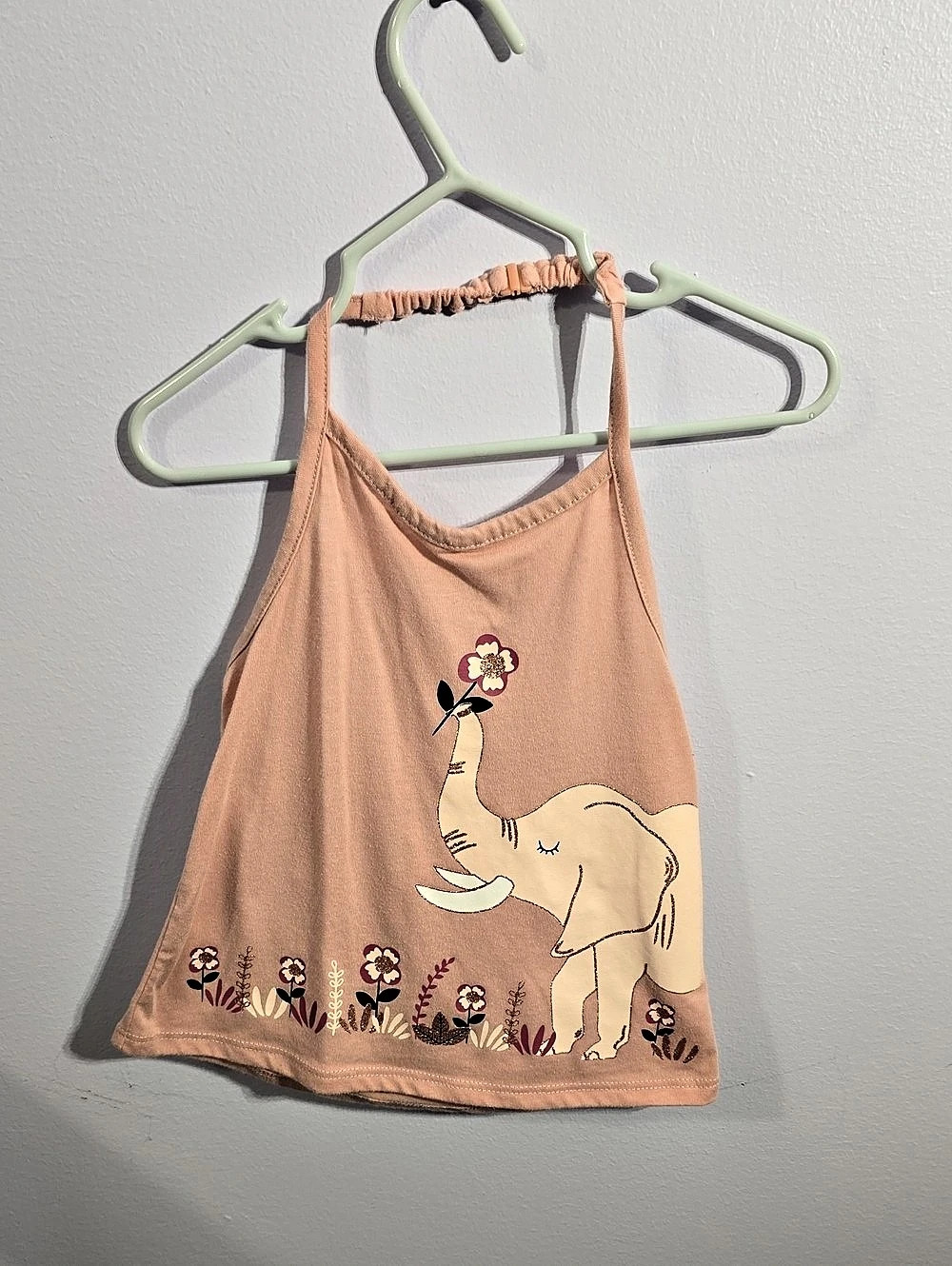 Kids Graphic Floral Tank Top in Pink